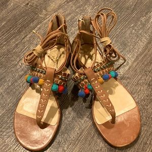 NWT: Vince Camuto Balisa Flat Leather Sandal